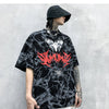 DARK Hip Hop Graffiti Tie Dying Mens T Shirt Harajuku Streetwear Skateboard Tops Tees Casual Cotton Short Sleeve - Vimost Shop