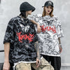 DARK Hip Hop Graffiti Tie Dying Mens T Shirt Harajuku Streetwear Skateboard Tops Tees Casual Cotton Short Sleeve - Vimost Shop