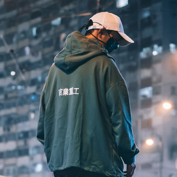 DARK Japanese Streetwear Hoodie Men Harajuku Neck Fish Mouth Pullovers Sweatshirts Oversized Hip Hop Hoodies Techwear - Vimost Shop