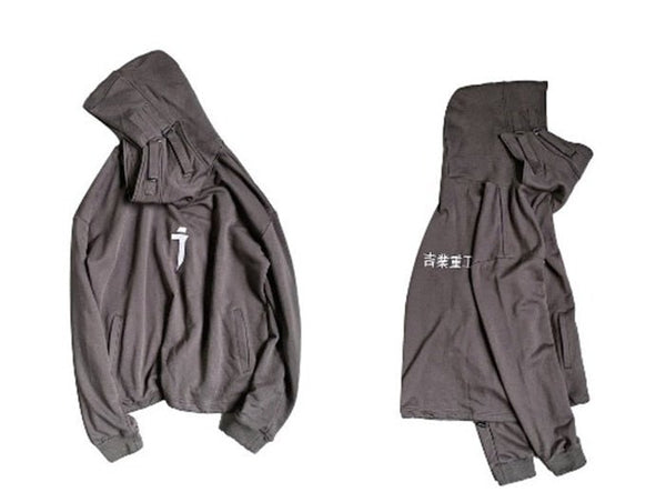 DARK Japanese Streetwear Hoodie Men Harajuku Neck Fish Mouth Pullovers Sweatshirts Oversized Hip Hop Hoodies Techwear - Vimost Shop