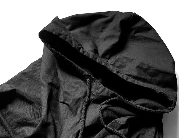 DARK Japanese Streetwear Man Hoodies Hip Hop Embroideried Pullover Patchwork Fake Two Darkwear Tops Techwear Hoodies - Vimost Shop