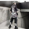 Dark Loose Clown Print Hip Hop Tshirt Men Summer Casual Short Sleeve Tees Shirt Fashion Streetwear Black - Vimost Shop