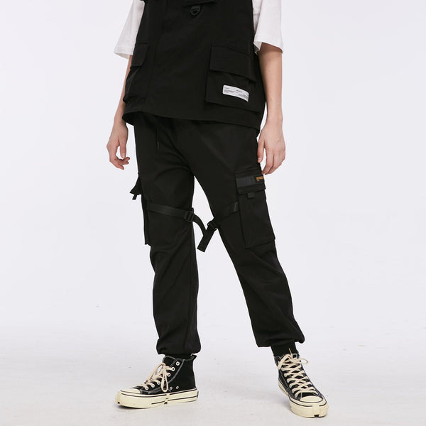 DARK Men Joggers Pants Multi-pocket Elastic Waist Harem Pants Men Hip Hop Streetwear Sweatpants Pencil Pants Techwear - Vimost Shop