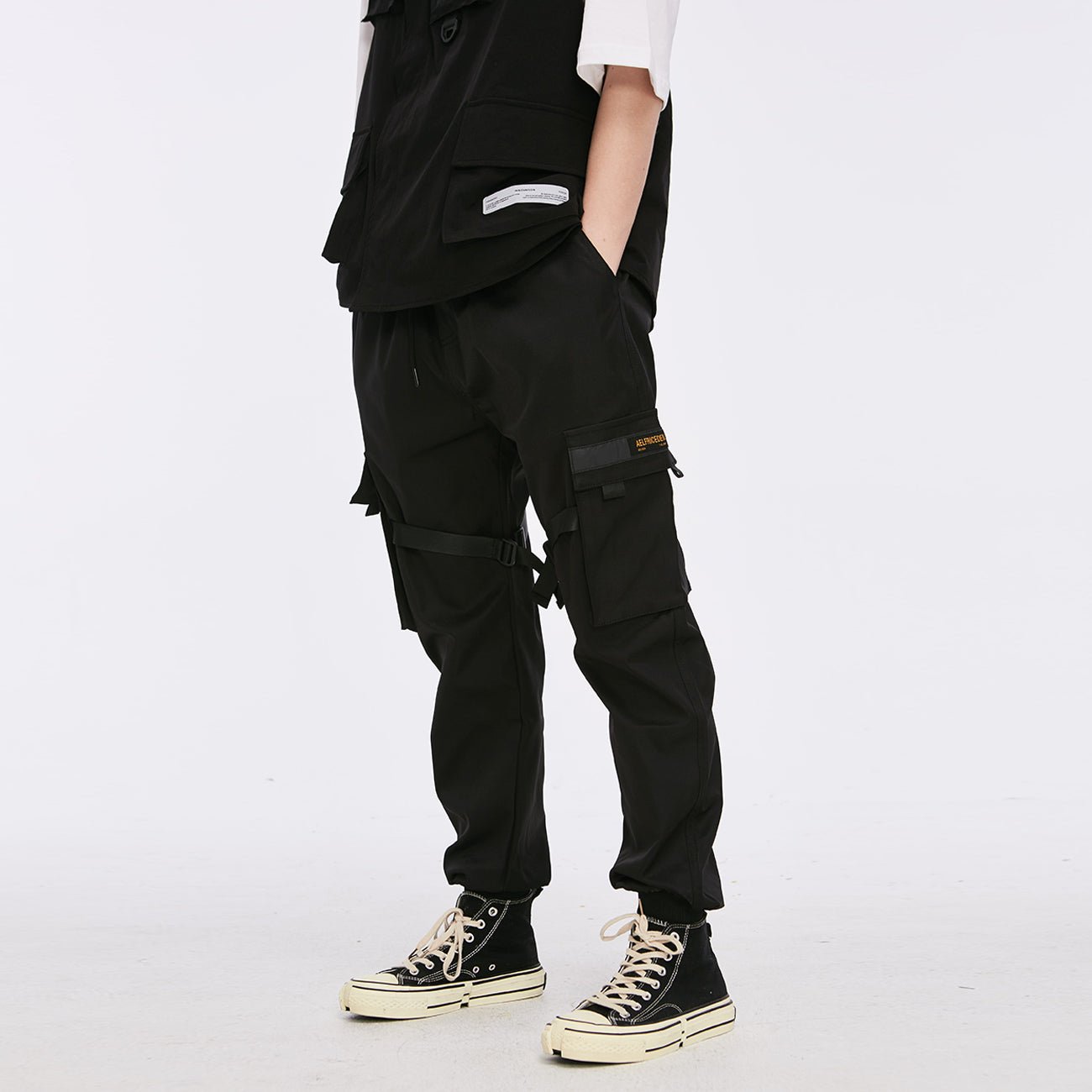 DARK Men Joggers Pants Multi-pocket Elastic Waist Harem Pants Men Hip Hop Streetwear Sweatpants Pencil Pants Techwear - Vimost Shop