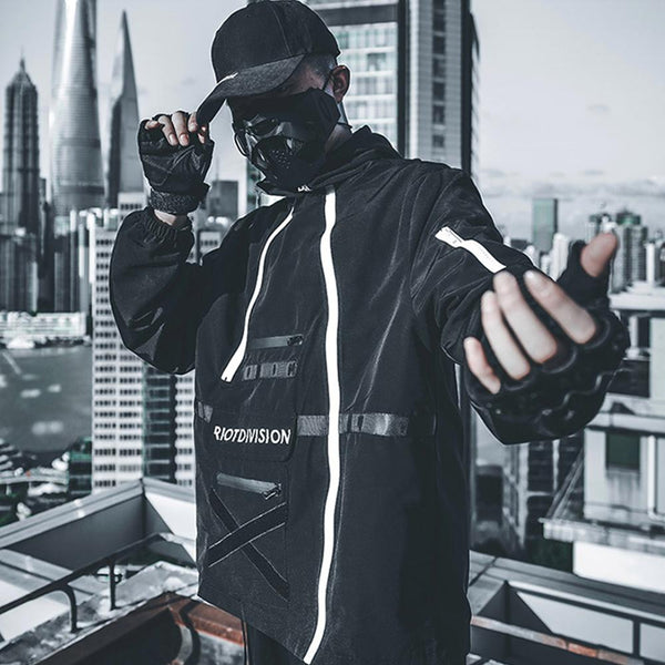 Dark Patchwork Printed Men Cargo Jackets Autumn Casual Streetwear Tops Pullover Harajuku Hip Hop Male Coat - Vimost Shop
