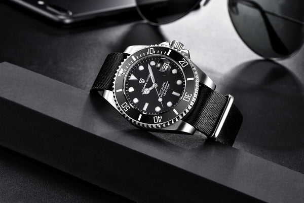 Design Brand Luxury Men Watches Automatic Black Watch Men Stainless Steel Waterproof Business Sport Mechanical Wristwatch - Vimost Shop