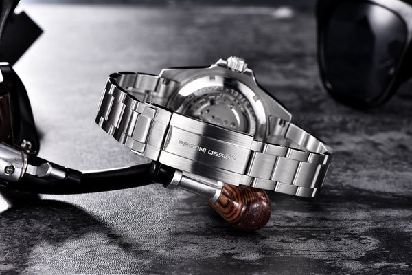 Design Brand Luxury Men Watches Automatic Black Watch Men Stainless Steel Waterproof Business Sport Mechanical Wristwatch - Vimost Shop