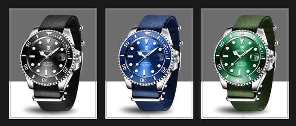 Design Brand Luxury Men Watches Automatic Black Watch Men Stainless Steel Waterproof Business Sport Mechanical Wristwatch - Vimost Shop