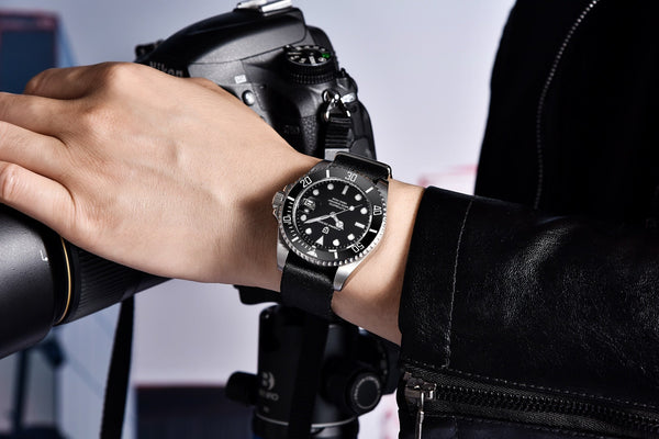 Design Brand Luxury Men Watches Automatic Black Watch Men Stainless Steel Waterproof Business Sport Mechanical Wristwatch - Vimost Shop