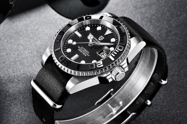 Design Brand Luxury Men Watches Automatic Black Watch Men Stainless Steel Waterproof Business Sport Mechanical Wristwatch - Vimost Shop