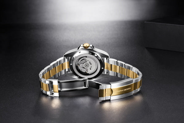 Design Brand Luxury Men Watches Automatic Black Watch Men Stainless Steel Waterproof Business Sport Mechanical Wristwatch - Vimost Shop