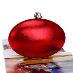 Design Egg Shaped Women Day Clutches Chain Shoulder Rhinestones Lady Wedding Party Evening Bags Mixed Color Wallets