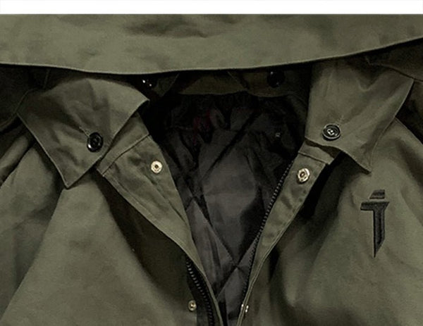 Detachable Letter Printed Mens Hooded Parkas Hip Hop Thick Padded Jackets Harajuku Ribbons Windbreaker Streetwear - Vimost Shop