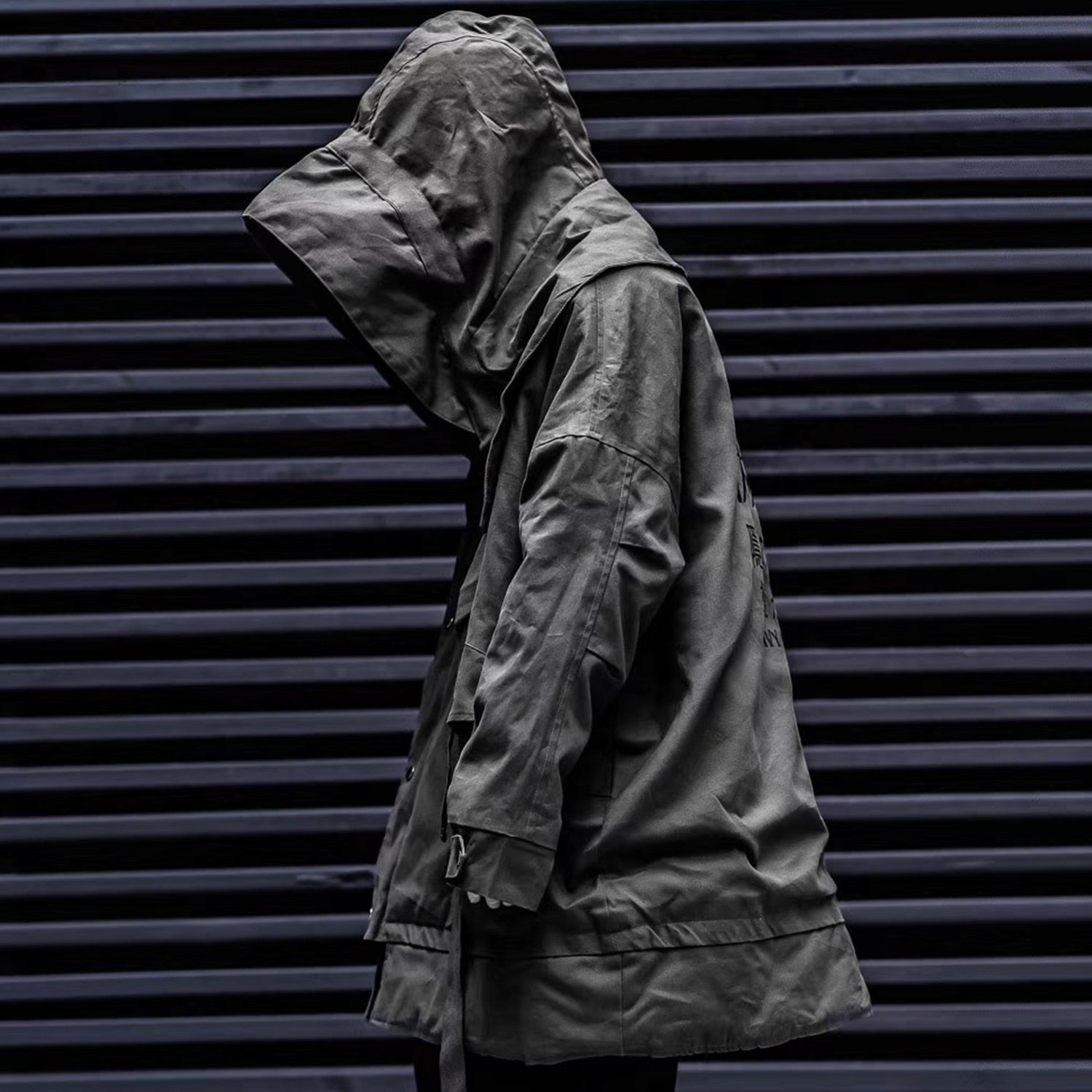 Detachable Letter Printed Mens Hooded Parkas Hip Hop Thick Padded Jackets Harajuku Ribbons Windbreaker Streetwear - Vimost Shop