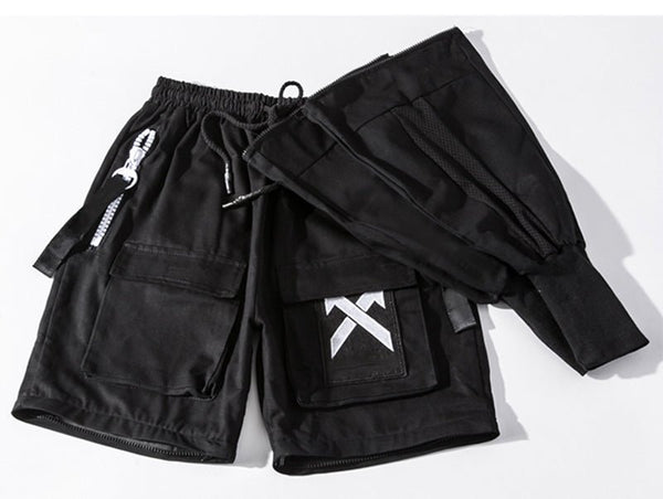 Detachable Multi-Pocket Cargo Hip Hop Streetwear Joggers Pants - Vimost Shop