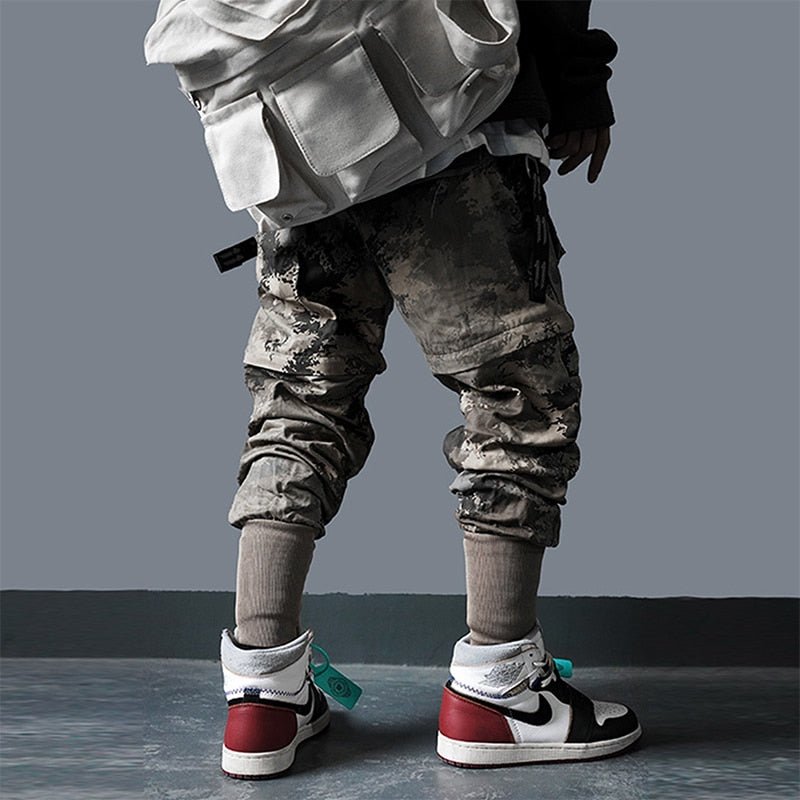 Detachable Multi-Pocket Cargo Pants Men Harajuku Hip Hop Streetwear Joggers Man Elastic Waist Sweatpants Techwear - Vimost Shop