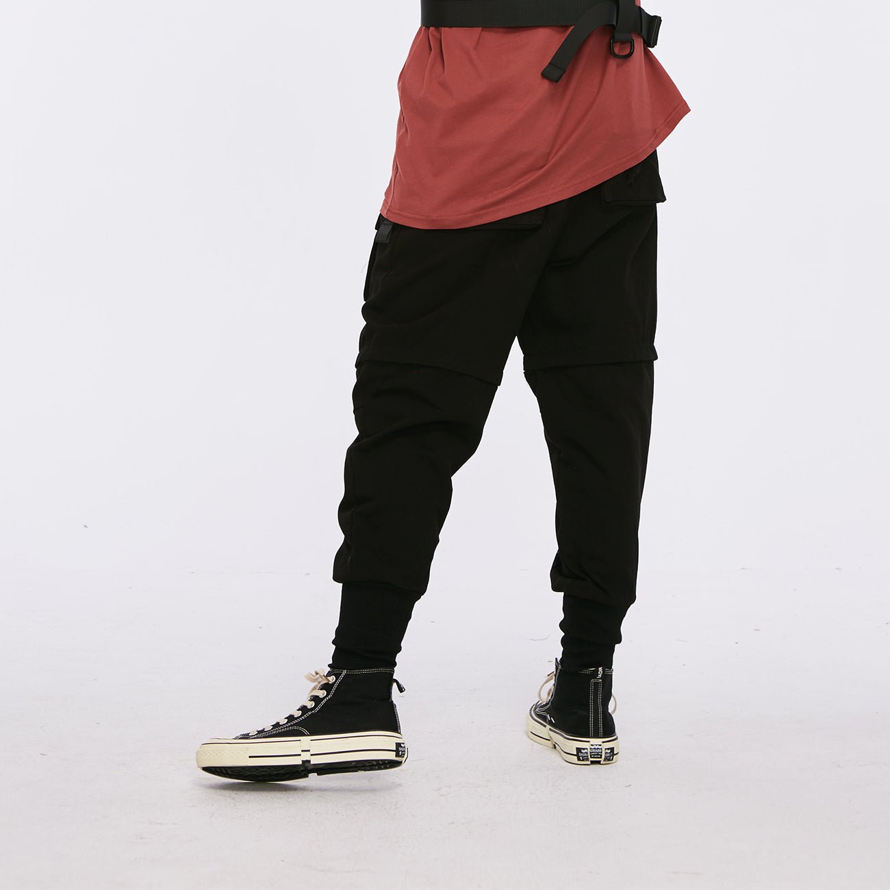 Detachable Multi-Pocket Cargo Pants Men Harajuku Hip Hop Streetwear Joggers Man Elastic Waist Sweatpants Techwear - Vimost Shop