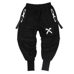 Detachable Multi-Pocket Cargo Pants Men Harajuku Hip Hop Streetwear Joggers Man Elastic Waist Sweatpants Techwear