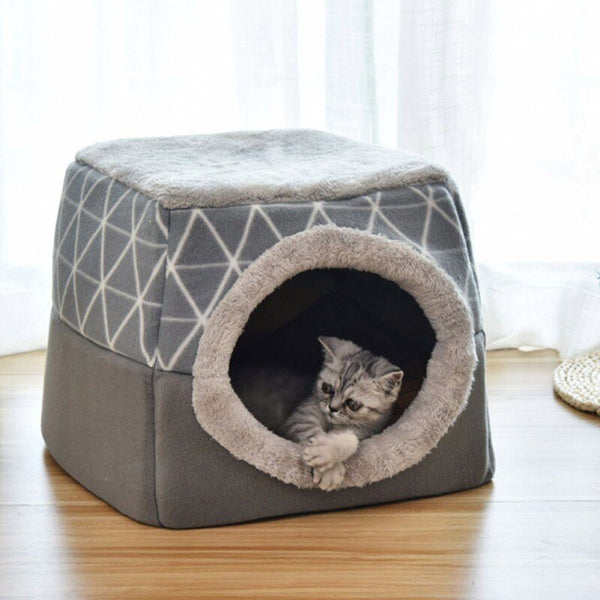 Detachable Soft Kennel Cat Bed Breathable Cat Pet Cave House Sleeping Bag Mat Pad Tent Pets Winter Warm Cozy Beds 11 Colors - Vimost Shop
