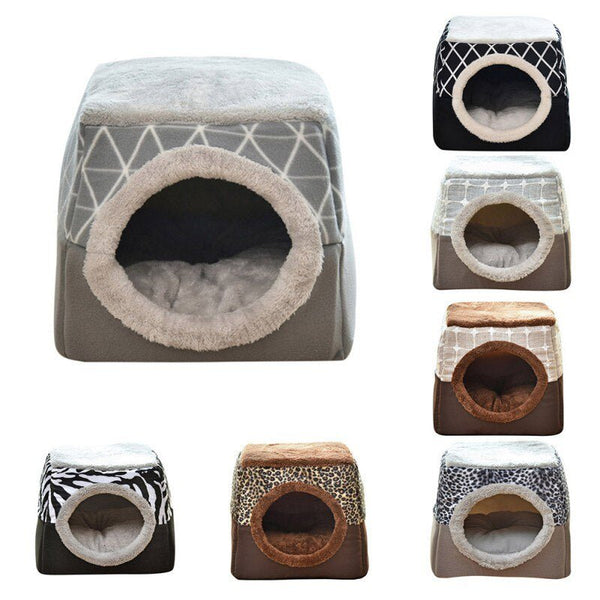 Detachable Soft Kennel Cat Bed Breathable Cat Pet Cave House Sleeping Bag Mat Pad Tent Pets Winter Warm Cozy Beds 11 Colors - Vimost Shop
