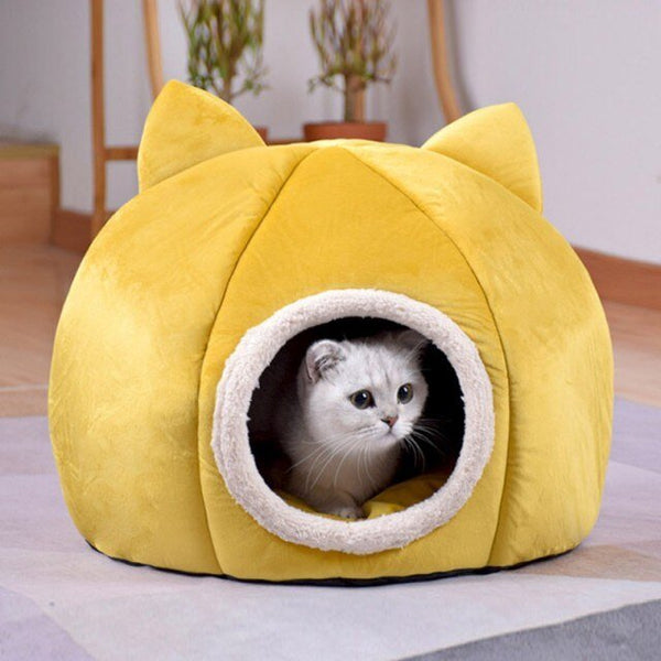 Detachable Soft Kennel Cat Bed Breathable Cat Pet Cave House Sleeping Bag Mat Pad Tent Pets Winter Warm Cozy Beds 11 Colors - Vimost Shop