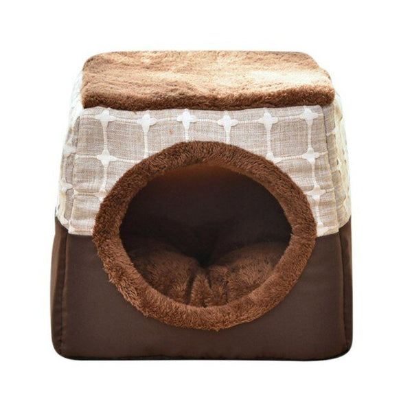 Detachable Soft Kennel Cat Bed Breathable Cat Pet Cave House Sleeping Bag Mat Pad Tent Pets Winter Warm Cozy Beds 11 Colors - Vimost Shop