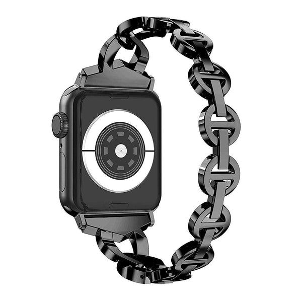 Diamond Stainless Steel strap For Apple Watch band 38mm 42mm 40/44mm Bracelet woman watchband for iWatch Series 6 SE 5 4 3 belt - Vimost Shop