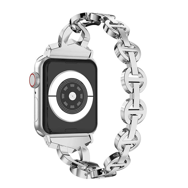 Diamond Stainless Steel strap For Apple Watch band 38mm 42mm 40/44mm Bracelet woman watchband for iWatch Series 6 SE 5 4 3 belt - Vimost Shop
