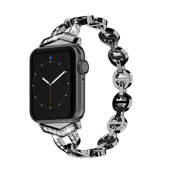 Diamond Stainless Steel strap For Apple Watch band 38mm 42mm 40/44mm Bracelet woman watchband for iWatch Series 6 SE 5 4 3 belt - Vimost Shop