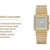 Diamond Watch For Women Luxury Brand Ladies Gold Square Watch Minimalist Analog Quartz Movt Unique Female Iced Out Watch - Vimost Shop