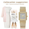 Diamond Watch For Women Luxury Brand Ladies Gold Square Watch Minimalist Analog Quartz Movt Unique Female Iced Out Watch - Vimost Shop