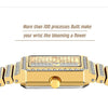 Diamond Watch For Women Luxury Brand Ladies Gold Square Watch Minimalist Analog Quartz Movt Unique Female Iced Out Watch - Vimost Shop