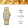 Diamond Watch For Women Luxury Brand Ladies Gold Square Watch Minimalist Analog Quartz Movt Unique Female Iced Out Watch - Vimost Shop