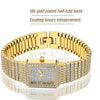 Diamond Watch For Women Luxury Brand Ladies Gold Square Watch Minimalist Analog Quartz Movt Unique Female Iced Out Watch - Vimost Shop