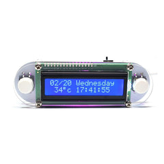 Digital LED Electronic Clock DIY Kits Set LCD1602 Vibration Clock DIY Kit DIY Electronic Digital Clock DIY Clock Set