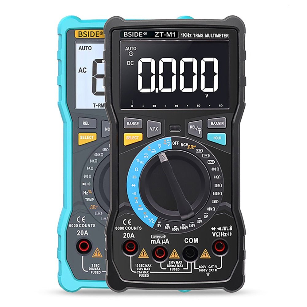 Digital Multimeter Profesional True RMS 8000 Analogue Tester 20A Current DC AC Voltage Capacitance VFC ohm battery Hz test - Vimost Shop