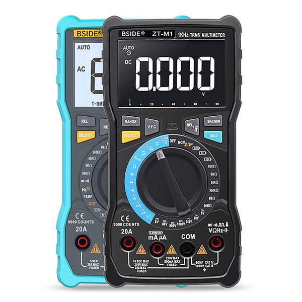Digital Multimeter Profesional True RMS 8000 Analogue Tester 20A Current DC AC Voltage Capacitance VFC ohm battery Hz test - Vimost Shop