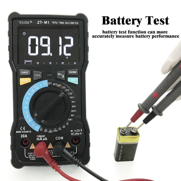 Digital Multimeter Profesional True RMS 8000 Analogue Tester 20A Current DC AC Voltage Capacitance VFC ohm battery Hz test - Vimost Shop