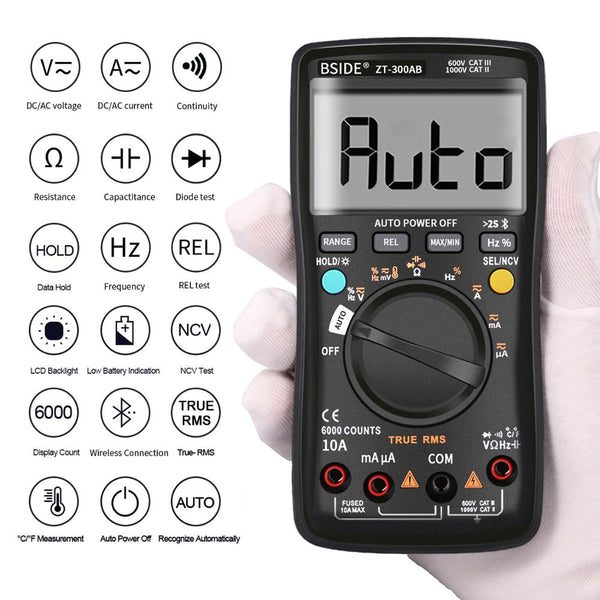 Digital multimeter Wireless Technology Ammeter True RMS Auto Rang Intelligent analog Voltmeter Capacitor Tester DIY Tool - Vimost Shop