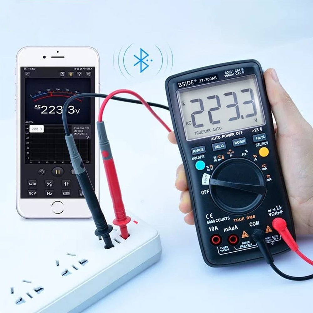 Digital multimeter Wireless Technology Ammeter True RMS Auto Rang Intelligent analog Voltmeter Capacitor Tester DIY Tool - Vimost Shop