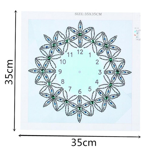 DIY Diamond Painting Cross Clock Flower Butterfly Pattern Embroidery Clock Special Shaped Drill Home Decoration Crafts - Vimost Shop