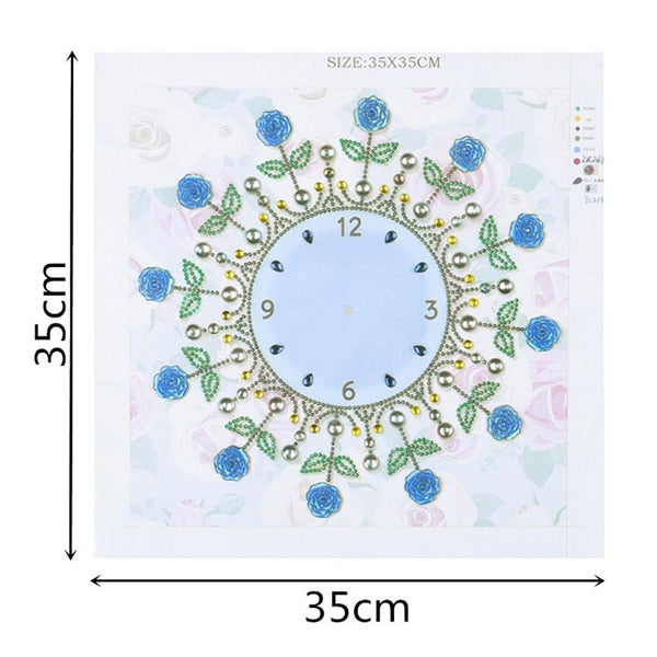 DIY Diamond Painting Cross Clock Flower Butterfly Pattern Embroidery Clock Special Shaped Drill Home Decoration Crafts - Vimost Shop