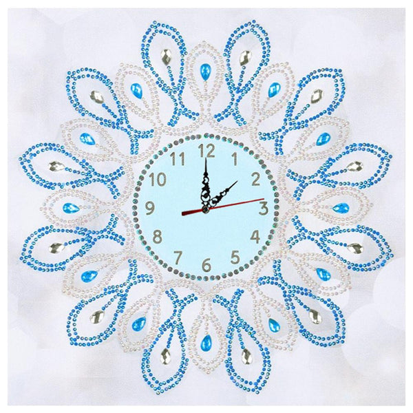 DIY Diamond Painting Cross Clock Flower Butterfly Pattern Embroidery Clock Special Shaped Drill Home Decoration Crafts - Vimost Shop