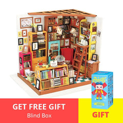 DIY Wooden Miniature Dollhouse With Furnitures Assembly Doll House Model Building Kits Toys For Children Gift