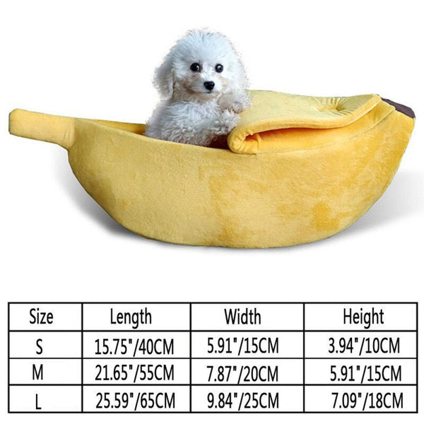 Dog Bed Banana Shape Dog House Pet Cat House Sofa Pet Kennel Nest Warm Dog Sofas Cat Sleeping Bag - Vimost Shop