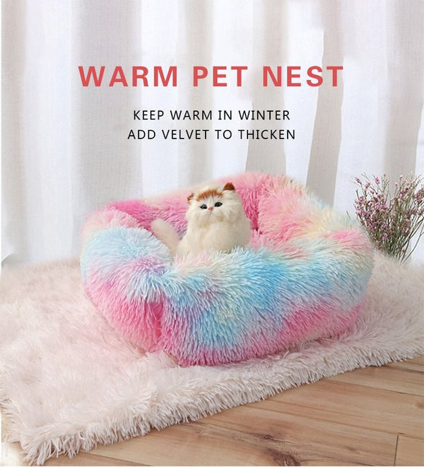 Dog Bed Sofa Long Plush Square Kennel Winter Warm Puppy Mat Cat Nest Soft House Non-slip Basket Cushion for Dogs Pet Supplies - Vimost Shop