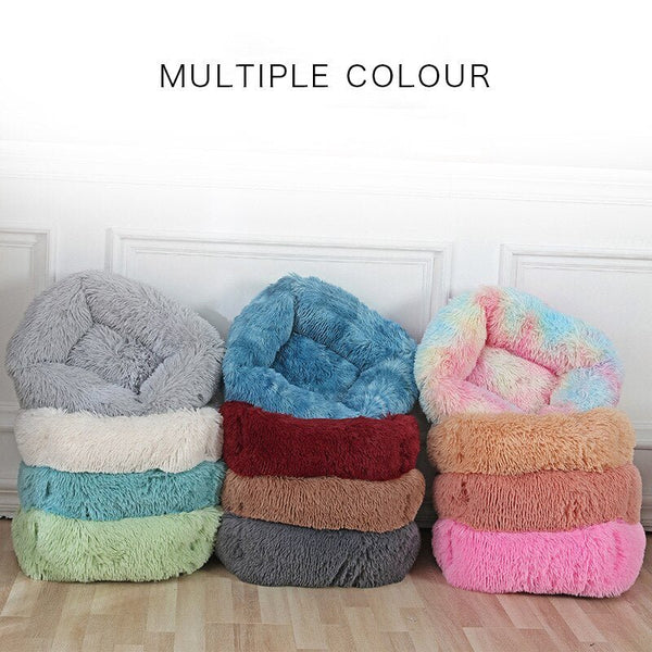 Dog Bed Sofa Long Plush Square Kennel Winter Warm Puppy Mat Cat Nest Soft House Non-slip Basket Cushion for Dogs Pet Supplies - Vimost Shop
