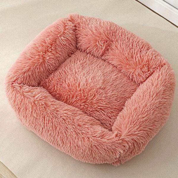 Dog Bed Sofa Long Plush Square Kennel Winter Warm Puppy Mat Cat Nest Soft House Non-slip Basket Cushion for Dogs Pet Supplies - Vimost Shop