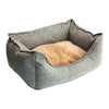Dog Bed Winter Warm Pet Kennel Anti-Bite Square Puppy Sleeping Bed with Mat Soft Comfortable Pet Cushion For Small Medium Dogs - Vimost Shop