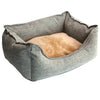Dog Bed Winter Warm Pet Kennel Anti-Bite Square Puppy Sleeping Bed with Mat Soft Comfortable Pet Cushion For Small Medium Dogs - Vimost Shop